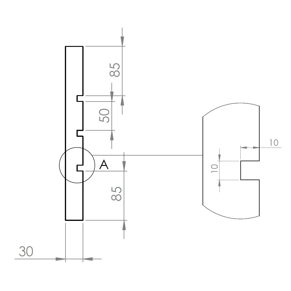 Rillenplatte 3 Rillen (Schamotte) 400x300x30mm 4 Rillenplatte 3 Rillen (Schamotte) 400x300x30mm – Bild 4