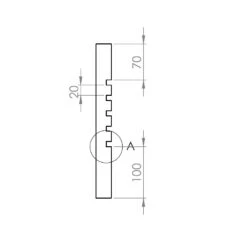 Rillenplatte 5 Rillen (Schamotte) 436x300x30mm -Kamiladen Verkäufe rillenstein zeichnung schamotte shop.de 2