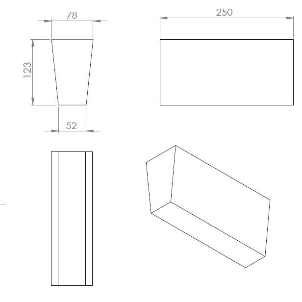 Schamottstein K26 Wölber 250x123x78/52mm 15 Stück – Bild 7