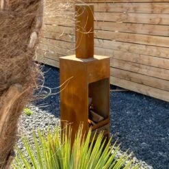 Terrassenkamin ØVENDECK Larvik -Kamiladen Verkäufe terassenkamin edelrost larvik schamotte shop 3