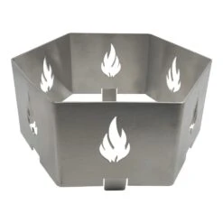 Wokaufsatz 6-eckig Ø 20 Cm Aus Edelstahl Für Feuerplatte