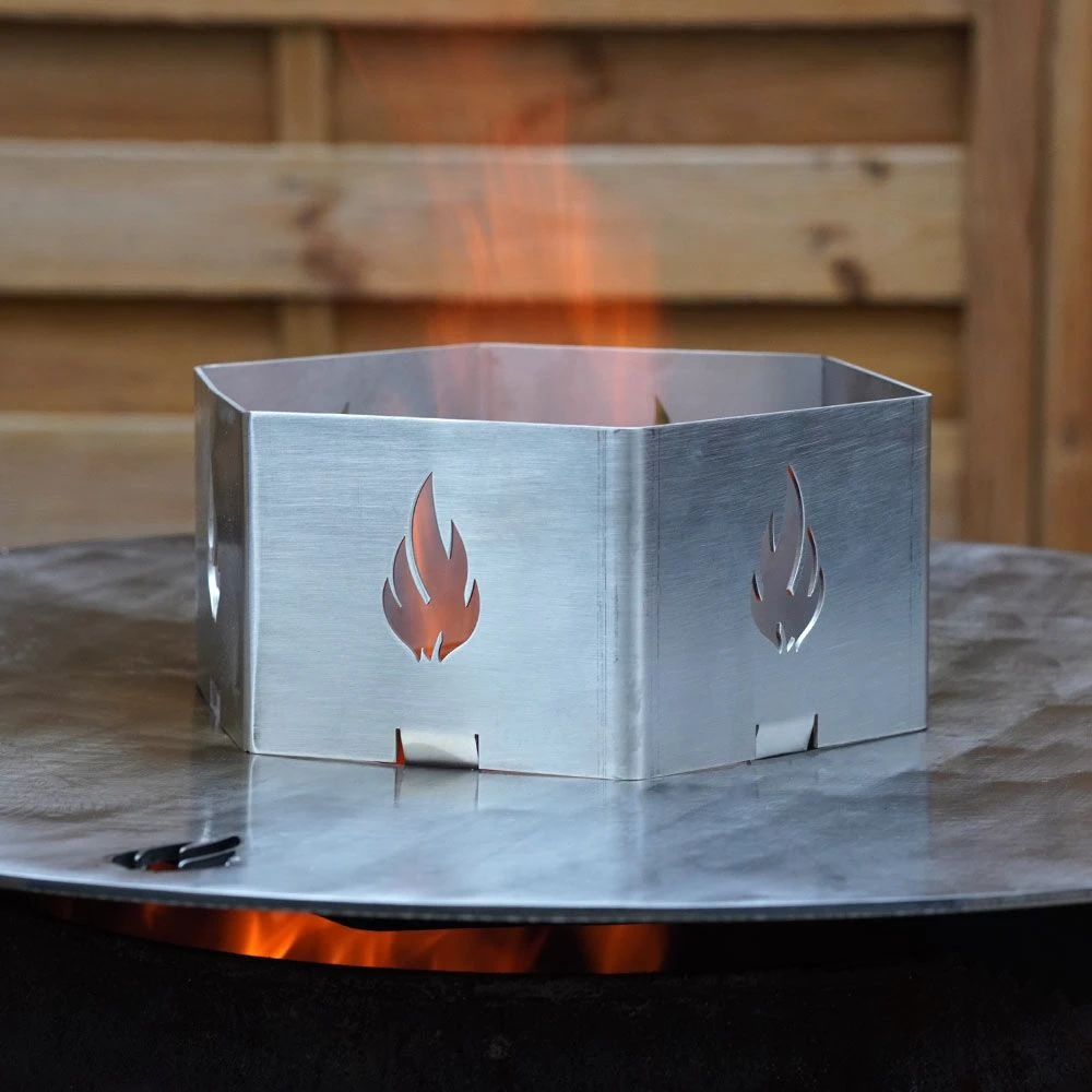 Wokaufsatz 6-eckig Ø 20 Cm Aus Edelstahl Für Feuerplatte 6 Wokaufsatz 6-eckig Ø 20 Cm Aus Edelstahl Für Feuerplatte – Bild 6