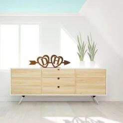 Edelrost Liebespfeil Mit Initialen Und Fuß -Kamiladen Verkäufe wunschbeschriftung initialen schamotte shop 5